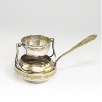 elegant infuzor pentru ceai, argintat. atelier Alphonse Fouquet Franta. cca 1880-1900